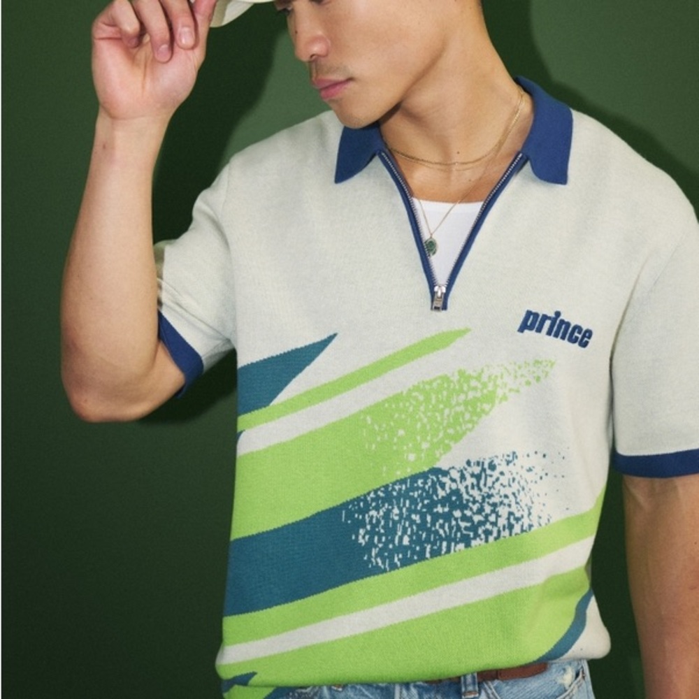 Abercrombie x Prince Tennis Zip Sweater Polo (NWT)